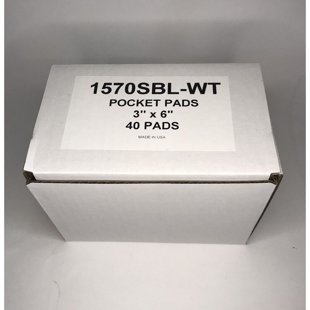 Decker 1570-SBL-WT Pocket Pads 3" x 6" 25 Sheets In A Pad 40 Pads Per Box  NOS